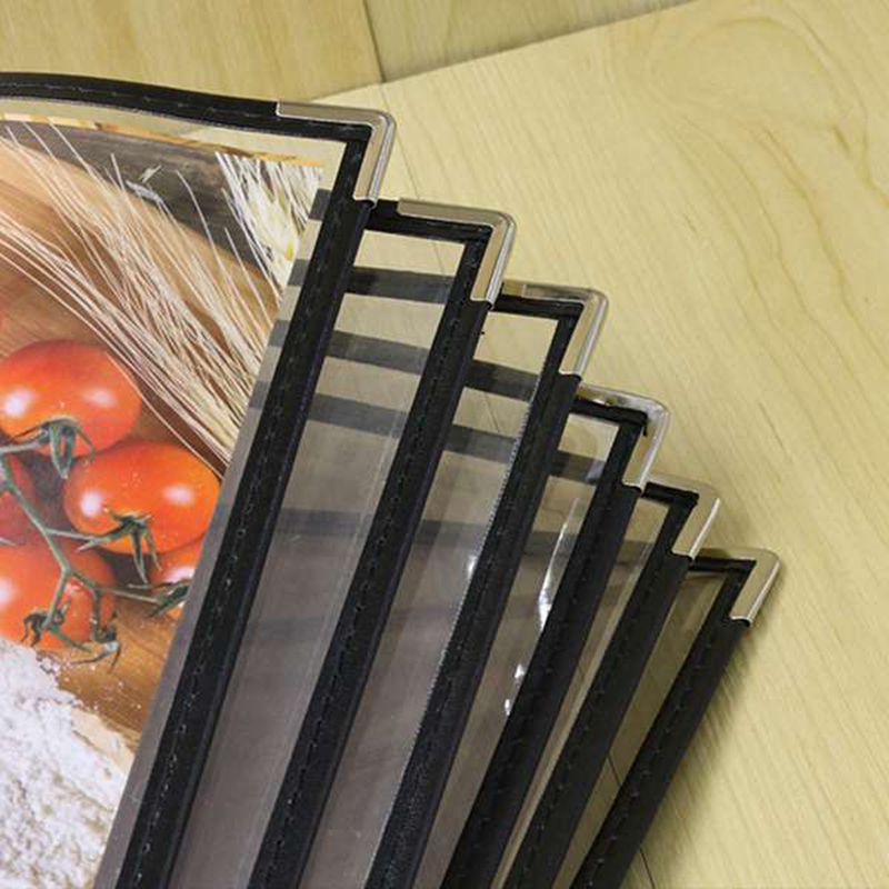 2 Pcs Transparent Restaurant Menu Covers for A4 Size Book Style Cafe Bar 10 Pages 20 View & 8 Pages 16 View Exquisite Product. 