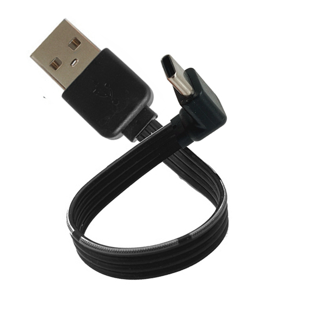USB-C Type C Male Left Right UP Down Angled 90 Degree to USB 2.0 Male Data Cable USB Type-c Flat Cable 0.1m/0.2m/0.5m/1m. 