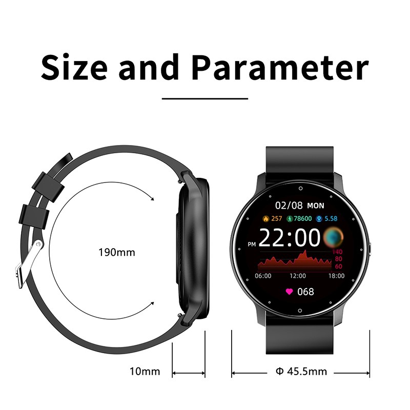ZL02 Smart Watch IP68 Waterproof Multiple Sports Mode Heart Rate Bluetooth Call Smartwatch for Men Women. 