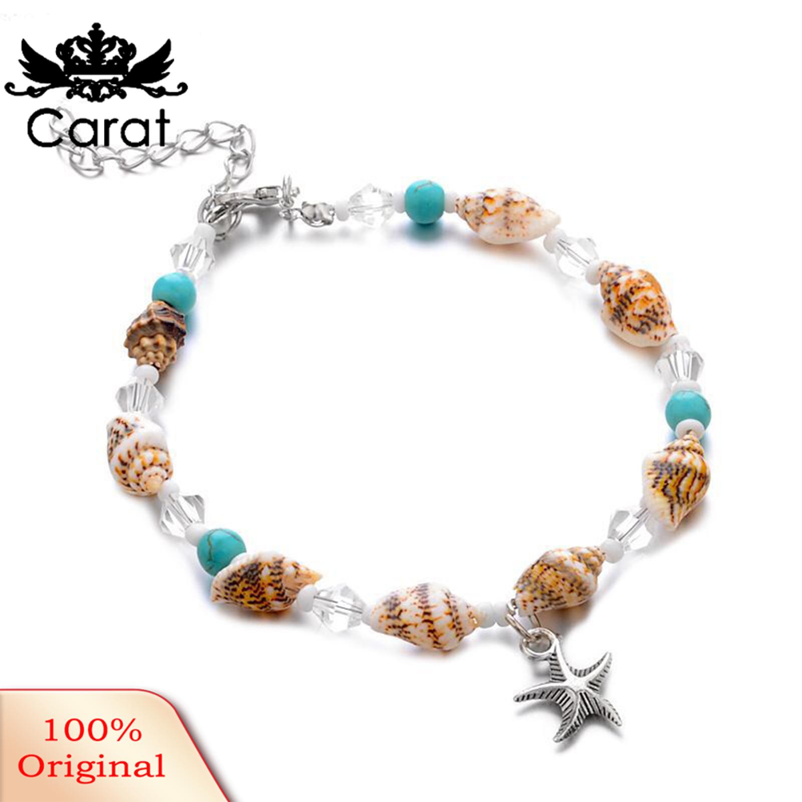 Carat Ankle Bracelet Adjustable Multiple Layers of Beads Anklet Bracelet