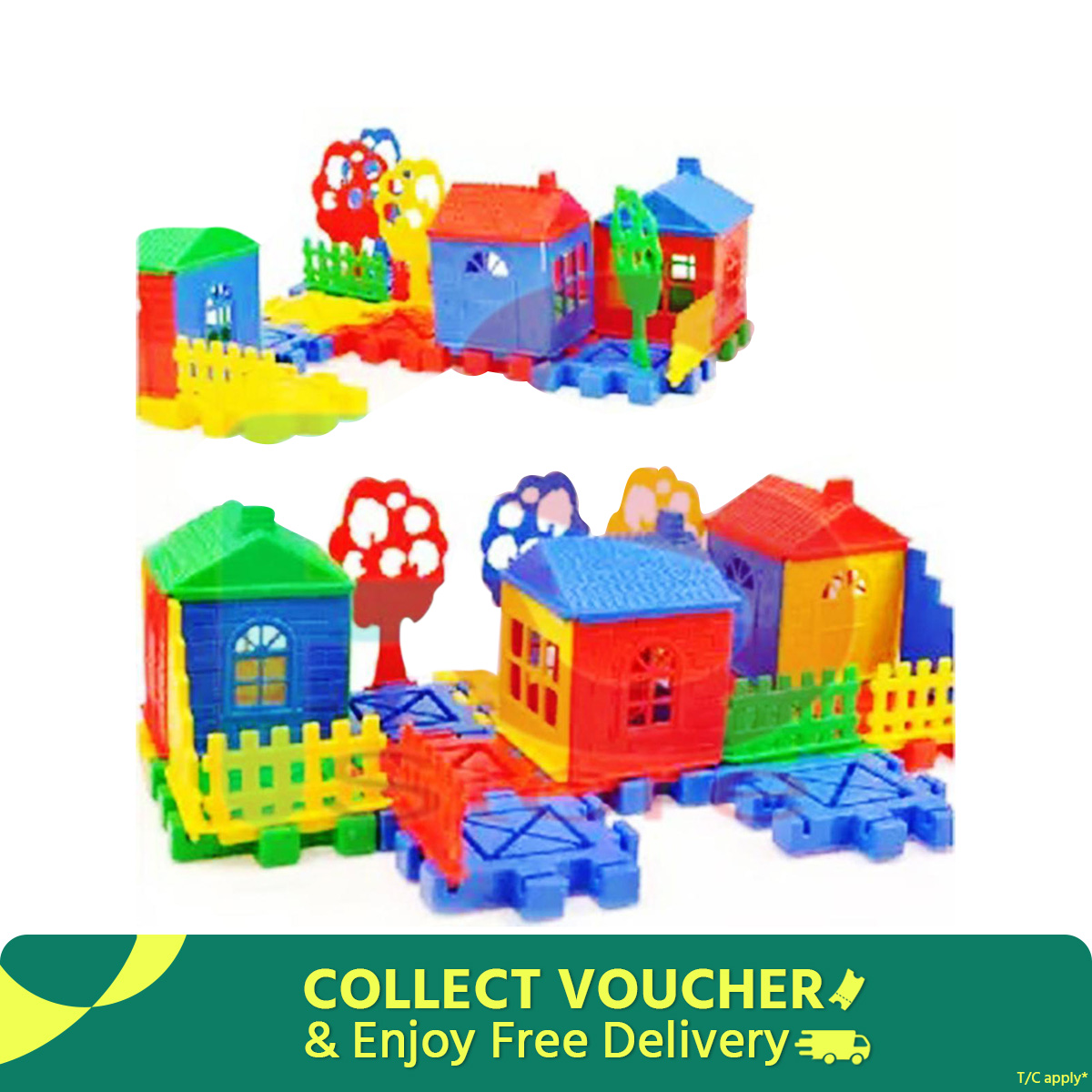 Educational Building Blocks Set For Kids -24 Pcs Plastic Building Block Set Toy For Kids (Multicolor)