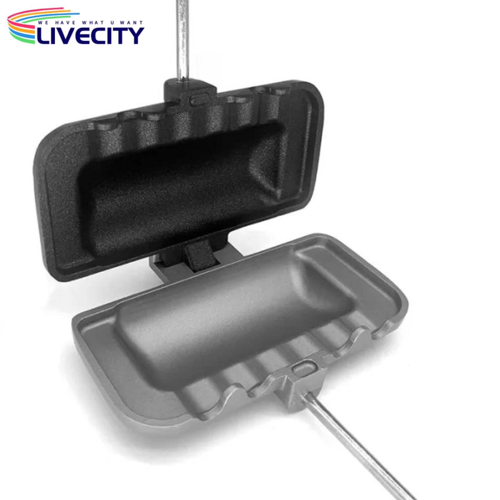 Sandwich Baking Pan Ergonomic Handle Sandwich Baking Pan with Removable Handle. 
