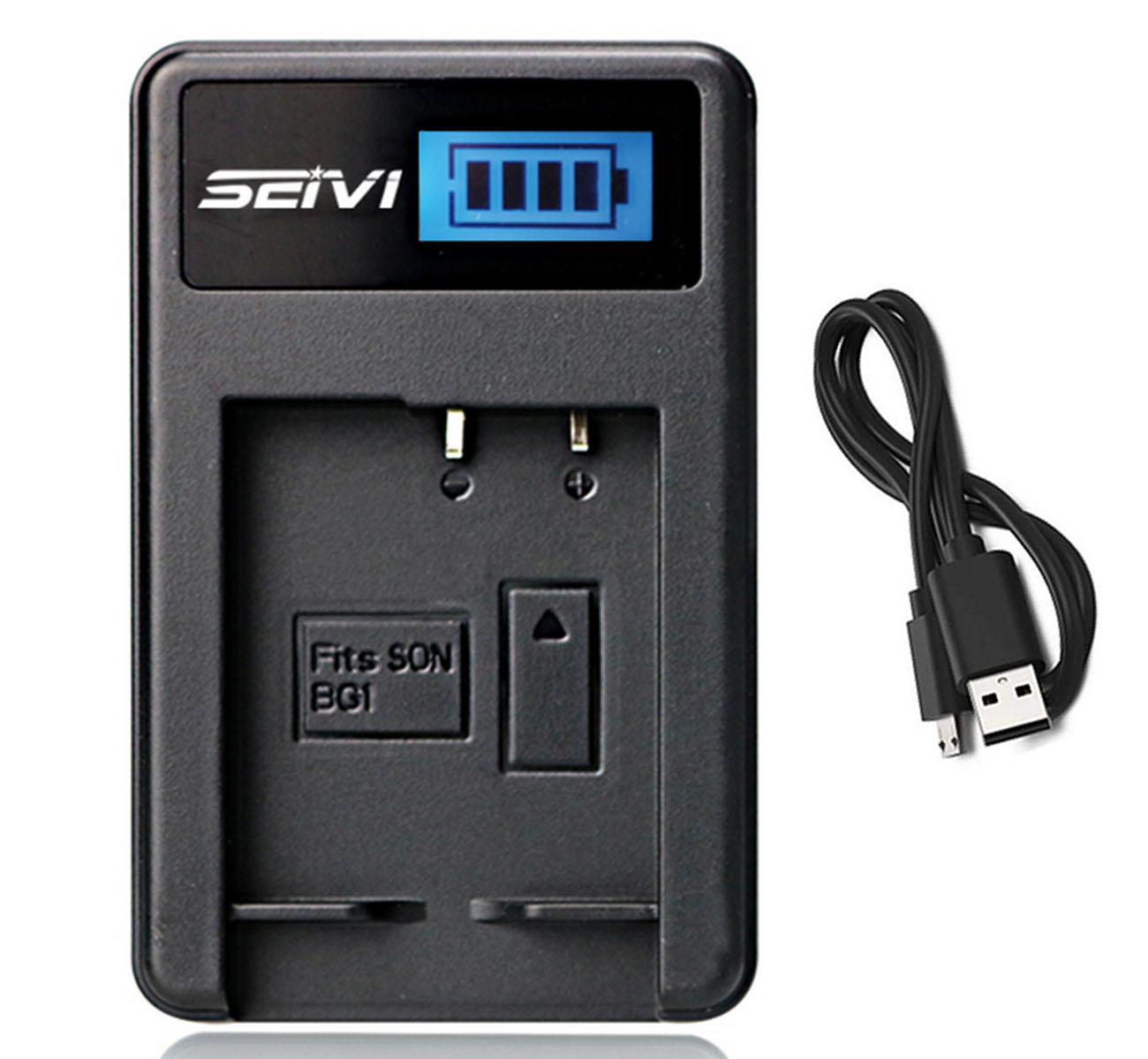 Battery Charger for Sony Cyber-shot DSC-W100 DSC-W110 DSC-W115 DSC-W120 DSC-W125 DSC-W130 DSC-W150 DSC-W170 Digital Camera