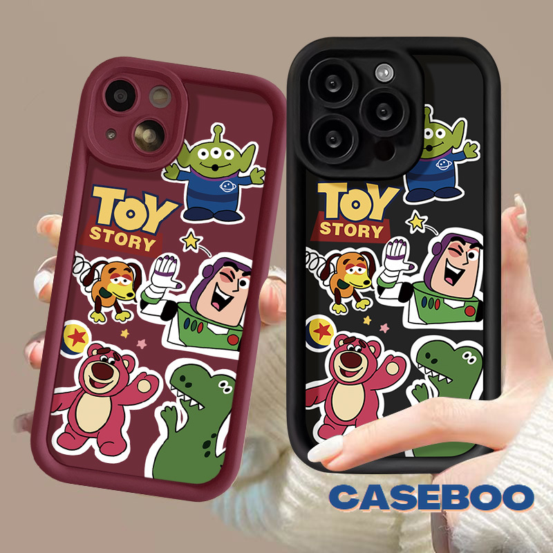 Toy Story Dog Little Crocodile Bear Lotso Soft Angel Eyes Phone Case Compatible for IPhone 11 15 7Plus 13 14 12 Pro Max XR 6S 7 6 8 Plus XS MAX X SE 2020 Anime Cover. 