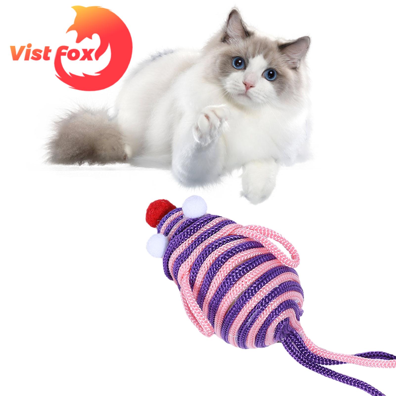 Vist Fox Cat Chewing Toy Attractive Simulation Mouse Funny Cat Toy. 