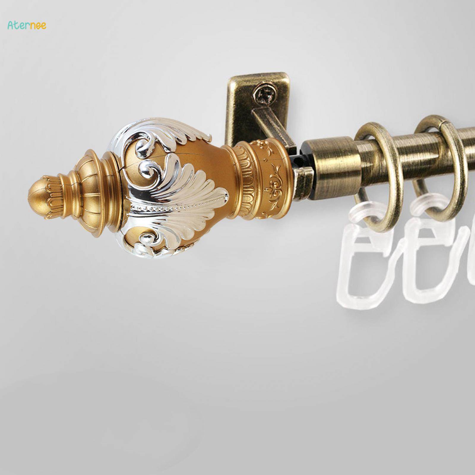Curtain Rod Cap Finials, Pvc Drapery Rail Pole Head Cap Decorative Window Curtain Rail End Curtain. 