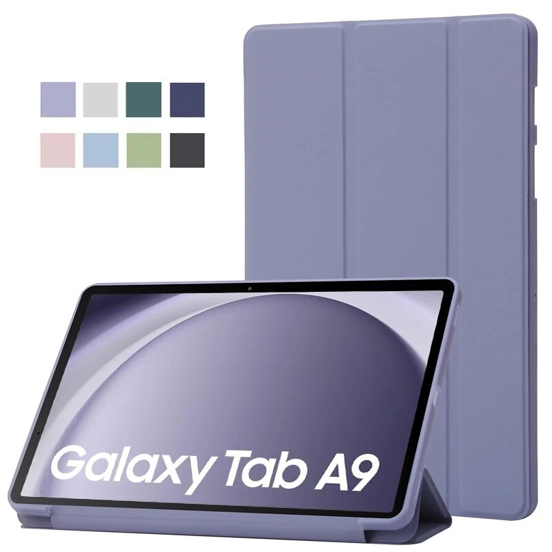 Stand case For Samsung Tab A9 Case 8.7 Trifold PU Leaher Soft Back Stand Tablet Coque For Galaxy Tab A9 8.7 inch SM X110 X115 Case