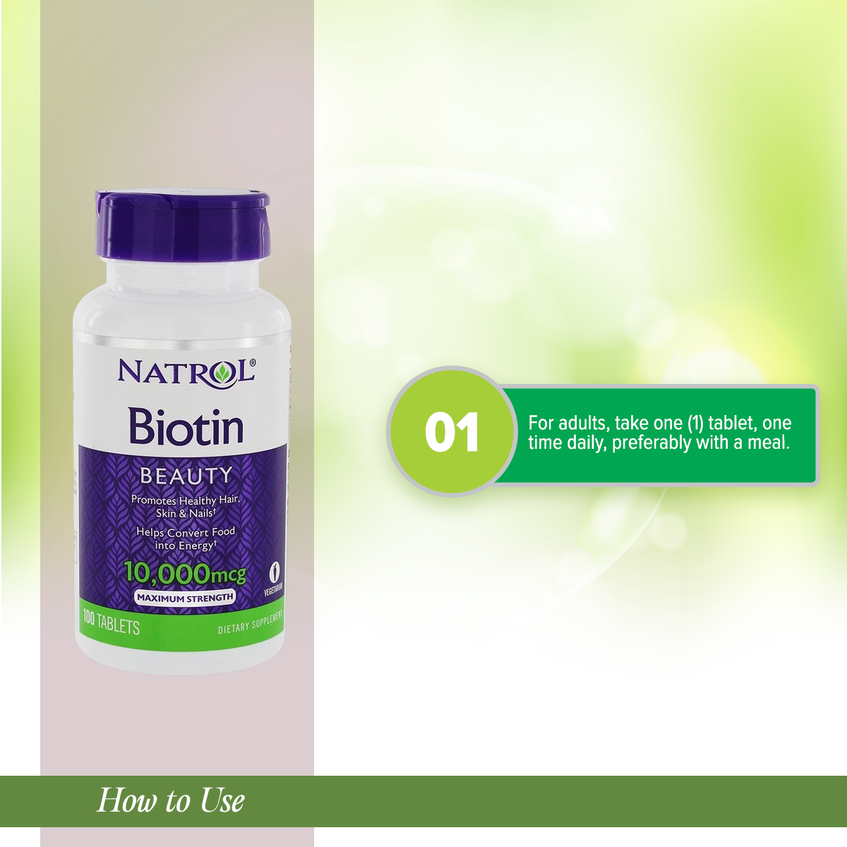 Natrol Biotin 10000 mcg - 100 Counts exp date 31 jully 2025. 
