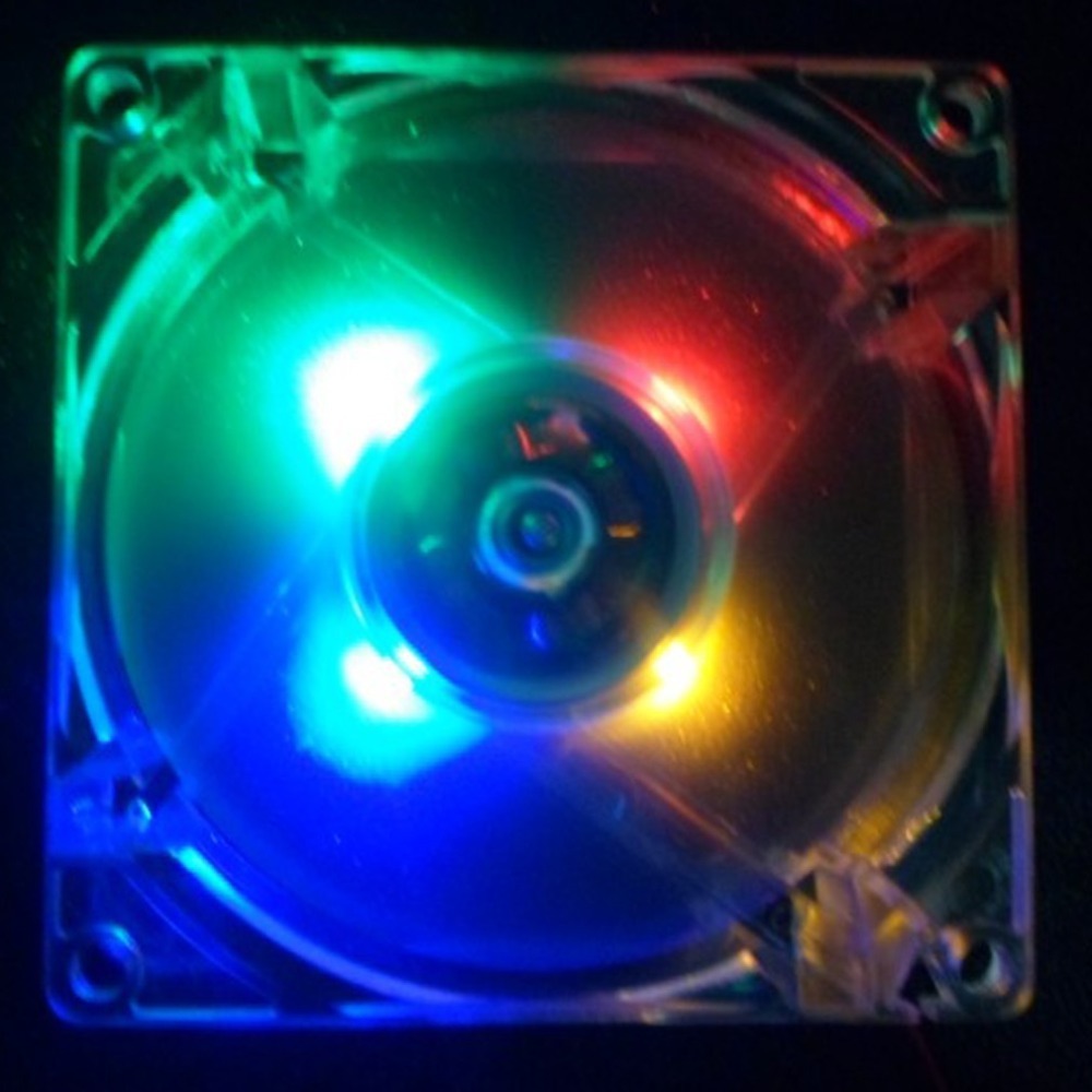 80mm Computer CPU Fan Cooler LED Computer PC Case Cooling Fan Ultra Silent Heatsink 80x80x25mm rgb light Fan,12v 3P IDE 4pin. 
