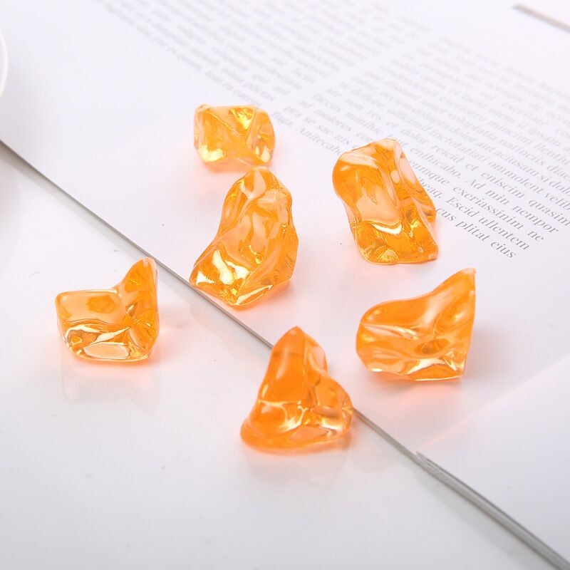 【Serendipity party】10 Pieces Colorful Crystal Ice Shape Irregular Stone Chessman Game Pieces For Games. 