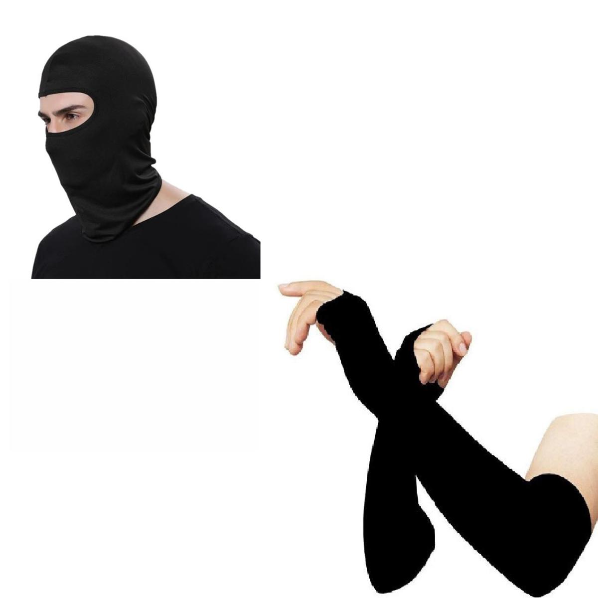 Combo Pack Face Bandanas with Ear Loops & Hand Gloves