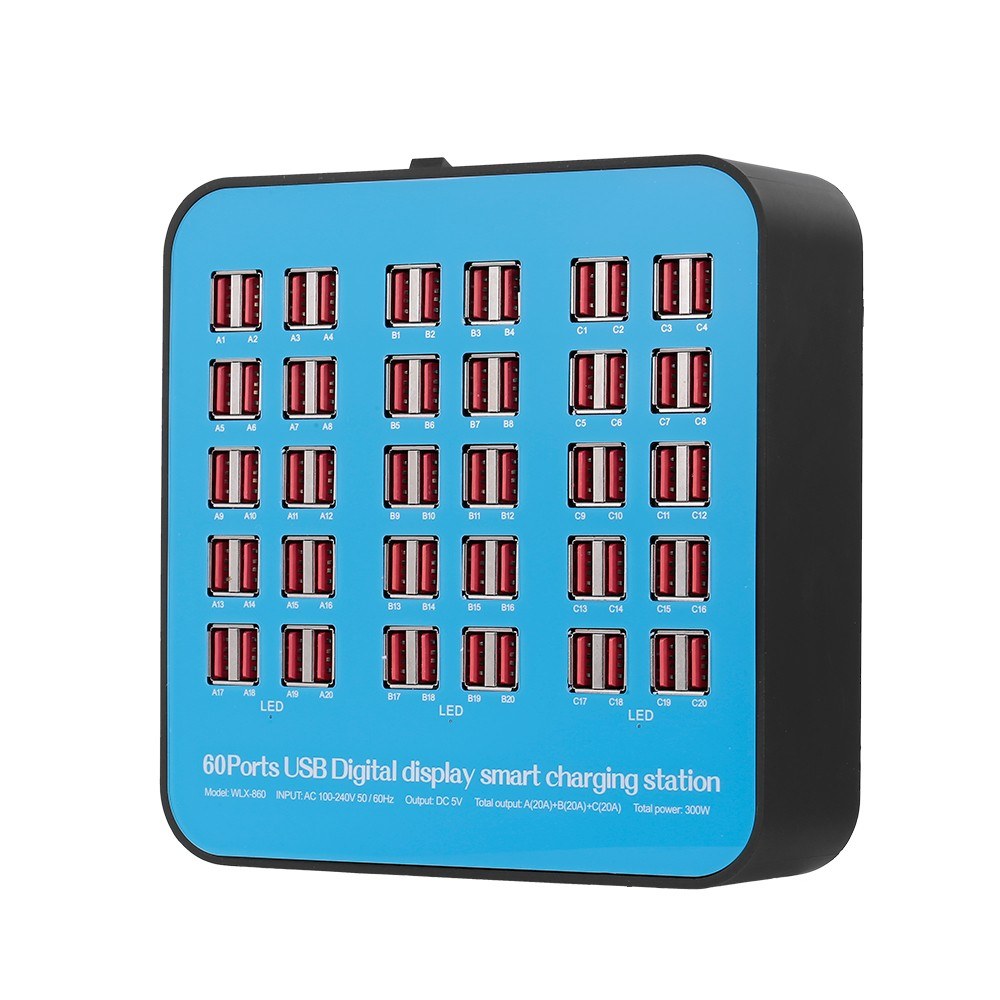 60 port intelligent USB charging station suitable for home and office use - eu