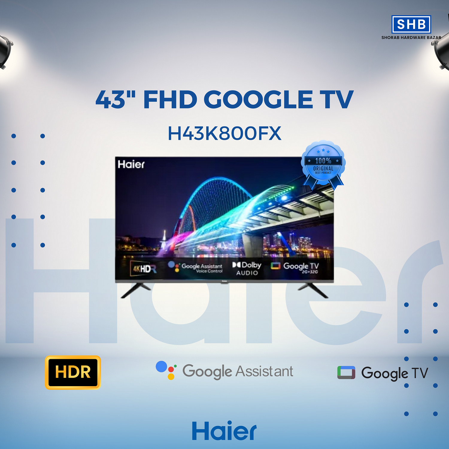 HAIER H43K800FX 43" FHD Google TV