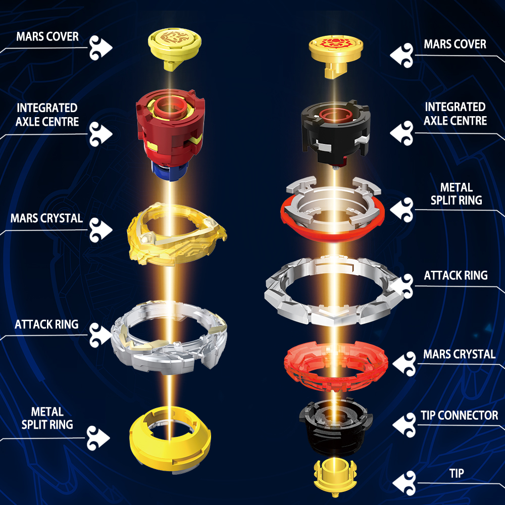 Infinity Nado 3 Original Split Series Set 2 Modes Combinable or Splitable Spinning Top Battle Metal Gyro +Launcher Kid Toy Gift. 