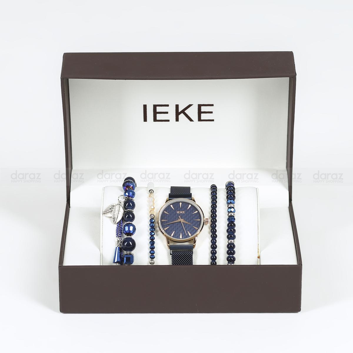 IEKE 88046 Standard Royal Blue Mesh Stainless Steel Analog Watch