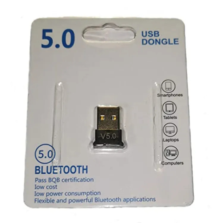 Wireless USB Bluetooth Adapter 5.0 Dongle Receiver for PC WIN XP/ 7/8/10 and linux (kali linux, ubuntu) Music - Black plug and play MS. KHORSHED ENTERPRISE. 