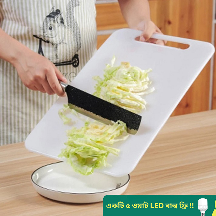 White Color Big Size Rectangular Plastic Cutting Chopping Board. 