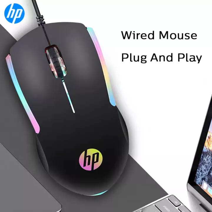 HP M160 Wired 7 Color LED Gaming Mouse 1000DPI 3 Button Wired Gaming Mouse. 