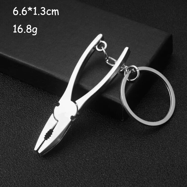 Keychains For Men Car Bag KeyRing Outdoor Combination Tool Portable Mini Utility Pocket Clasp Ruler Hammer Wrench Pliers Shovel. 