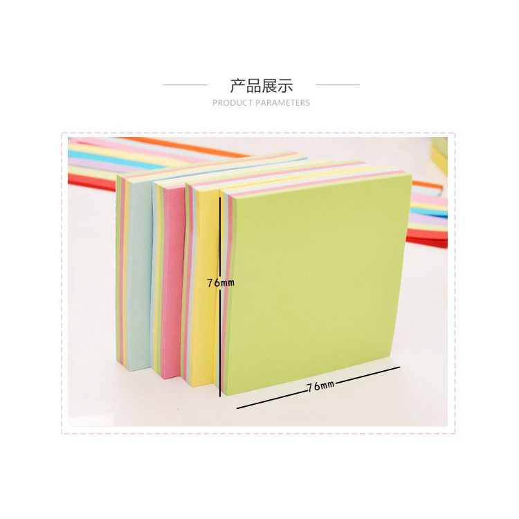 100 Sheets Super Sticky Notes Simple Paper Sticker Memo Pad. 
