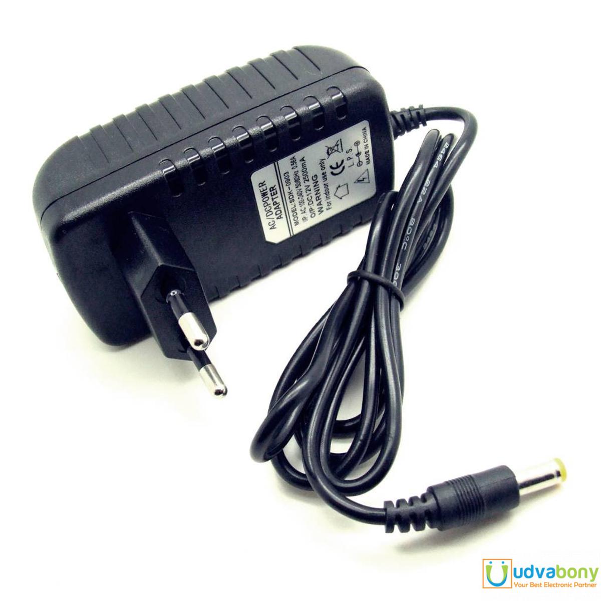 DC 12V 2A Power Supply Adaptor -12V 2A BLACK AC 220V To DC 12V 2A Power Supply Adapters Chargers 12V 2Amp Chargers Adaptors. 