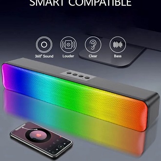 M8 Led Bluetooth Soundbar with Led Colourfull Light. 