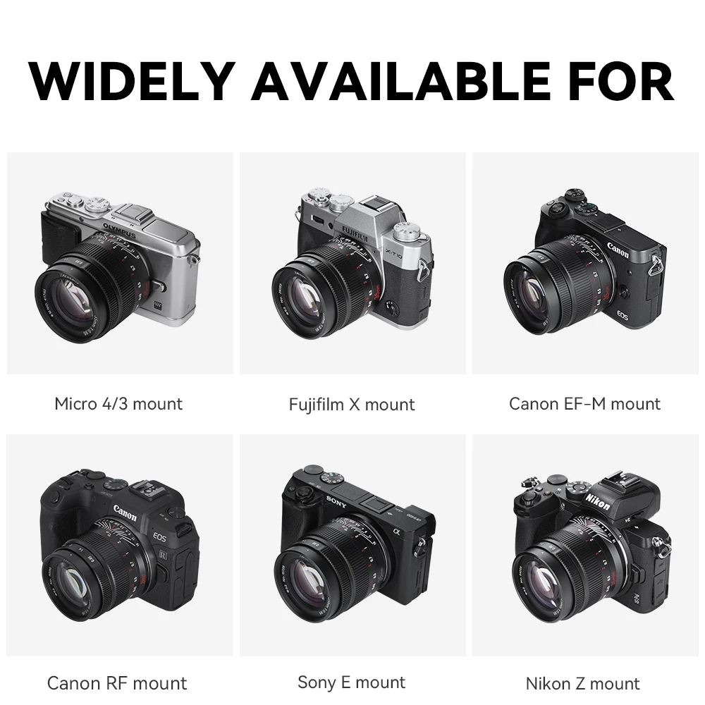 7artisans 35mm F 0.95 Portrait MF Large Aperture Lens for Sony E A6600 Fuji FX for Canon EF-M M6 Nikon Z Z9 M4/3 Mount DC-S1. 