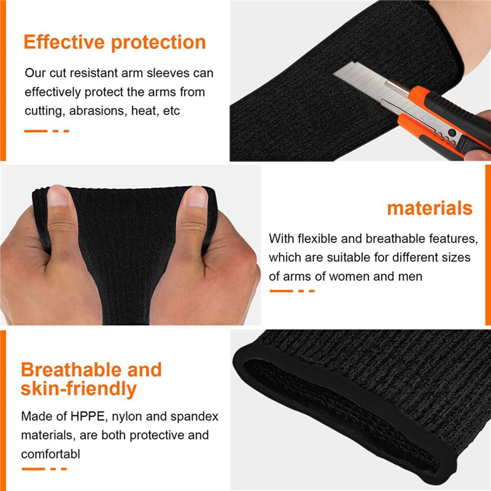 5 Pairs Cut Burn Resistant Sleeves Arm Sleeve Forearm Arm Guard. 