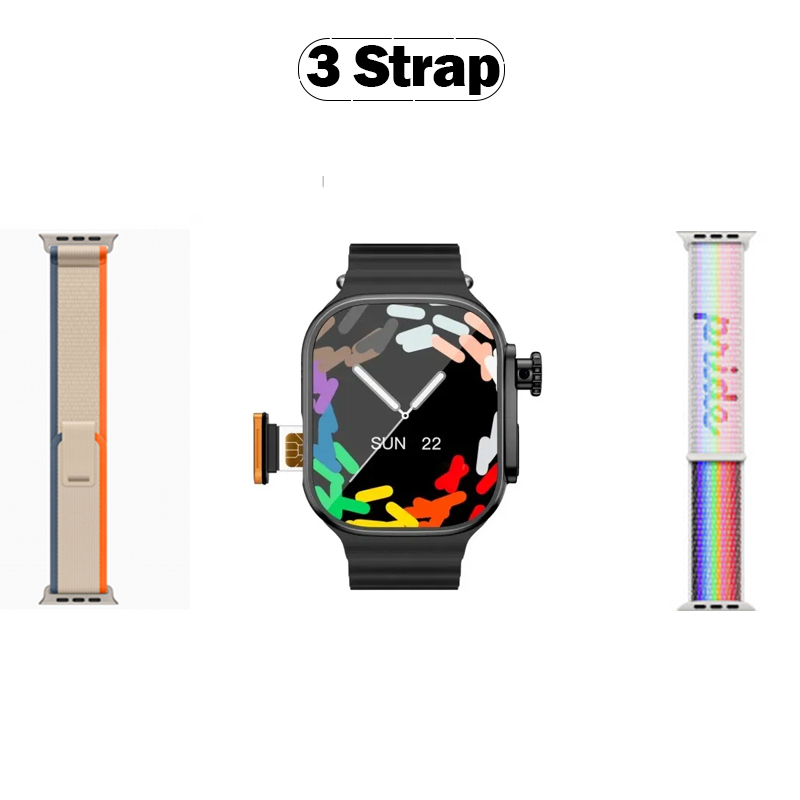 Ws10 Ultra Android Smartwatch SIM Card WiFi Support with Retractable Rotating Camera Smart Watch. 