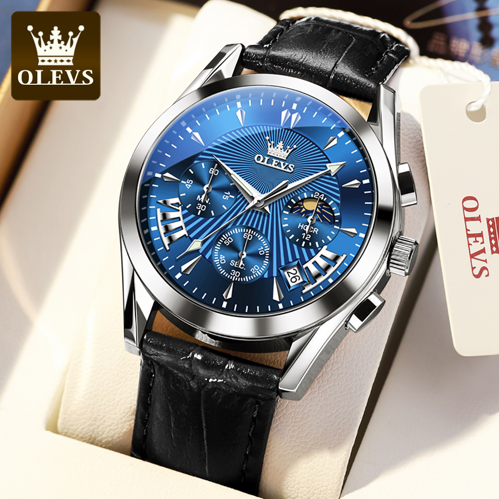 Olevs 2876 Luxury Fashion Chronograph Active Wrist-Watch For Men - Watch For Men - Watch For Men