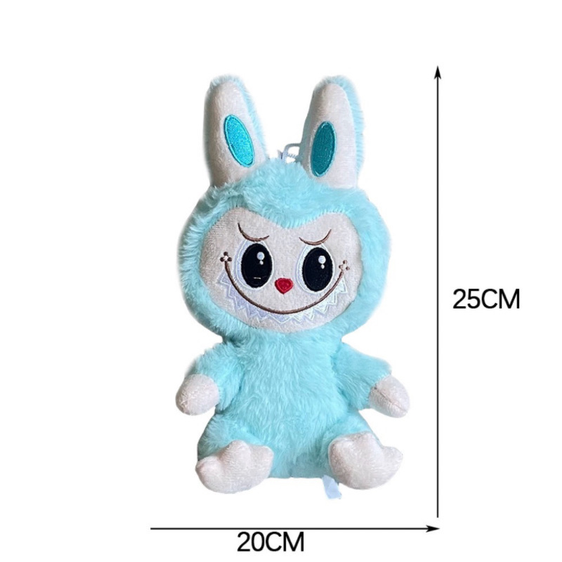 Cross-Border New Automobiles Curtain Cloth Cute Color labubu Pop Mart Stuffed Plush 8 Inch Doll Wholesale in Stock. 