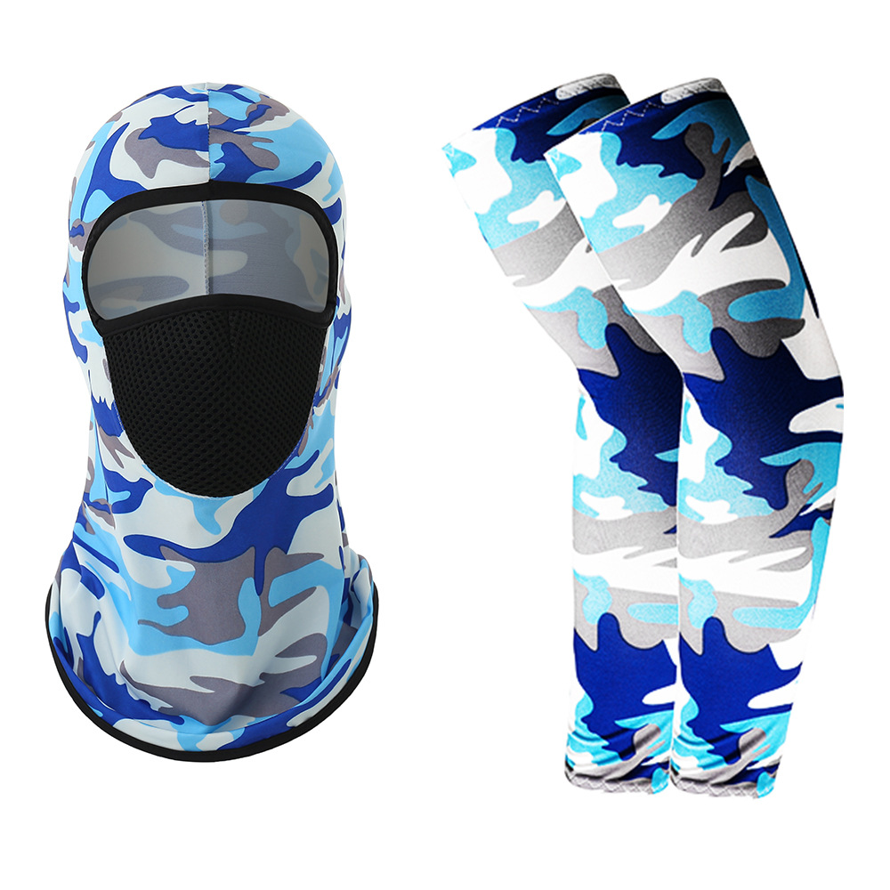 Outdoor sports cycling bike flying tiger hat masked pullover hat mesh breathable mask sun protection sleeve combination