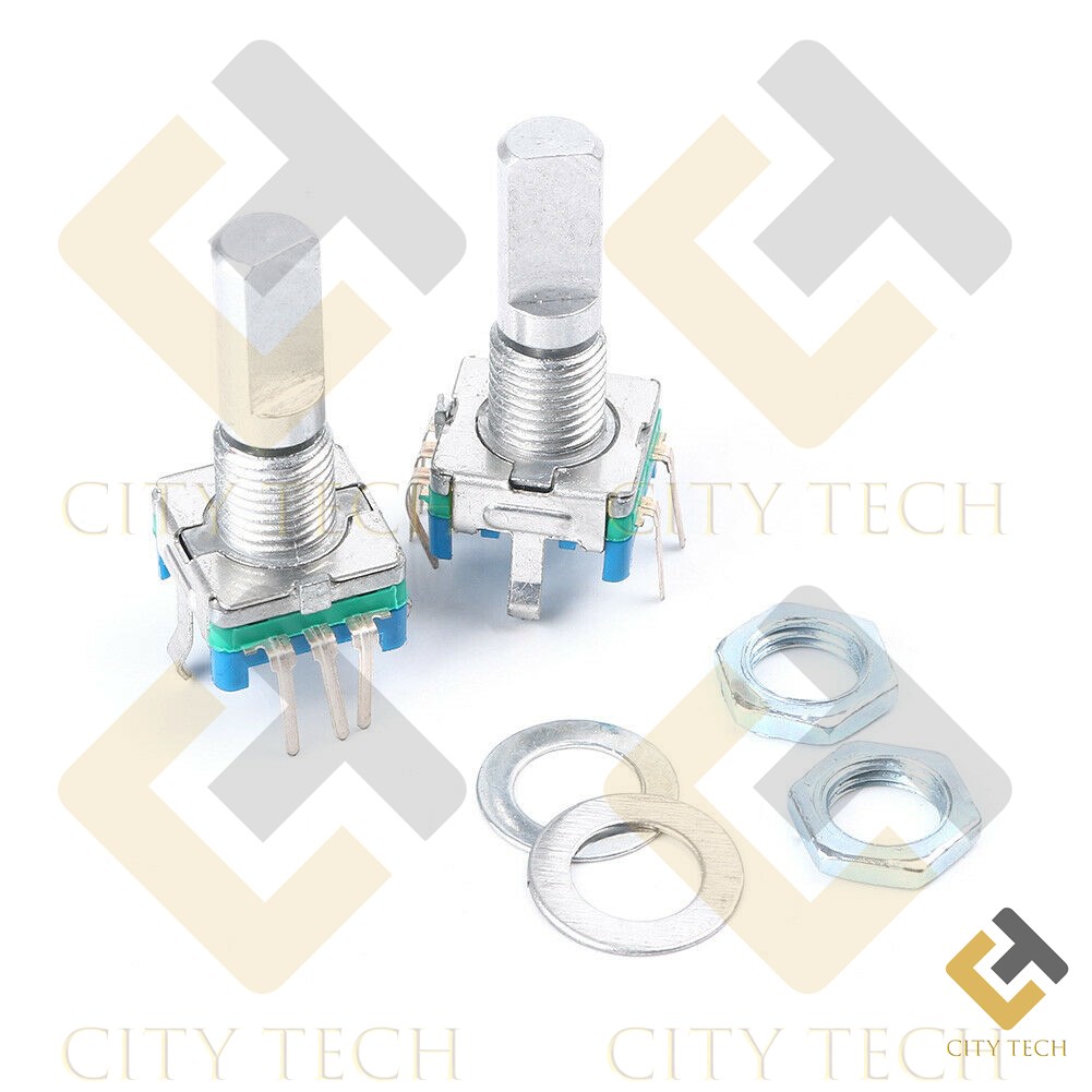 Half Shaft 20mm Rotary Encoder Code Switch Digital Potentiometer 20 Pulse Mechanical Rotary Encoder Flat Shaft Through Hole. 