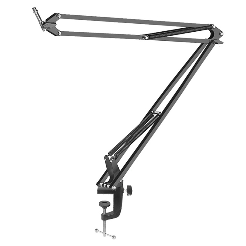 FORIDE 50cm Microphone Boom Arm with Tabletop Stand for Podcasting, Video Games, Radio and Studio Audio,F
