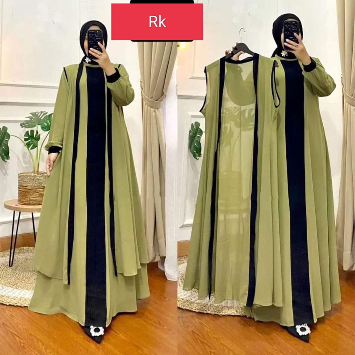 exclusive collection dubai cherry fabric koti abaya// without hijab/alada koti 3 part borka//koti abaya borka for women