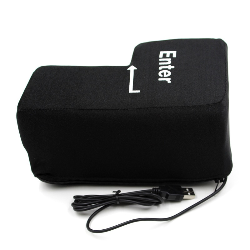 【VisioN Shop】Big Enter Button Super Big Return Button Computer Usb Enter Key  Venting Artifact Nap Pillow Decompression. 