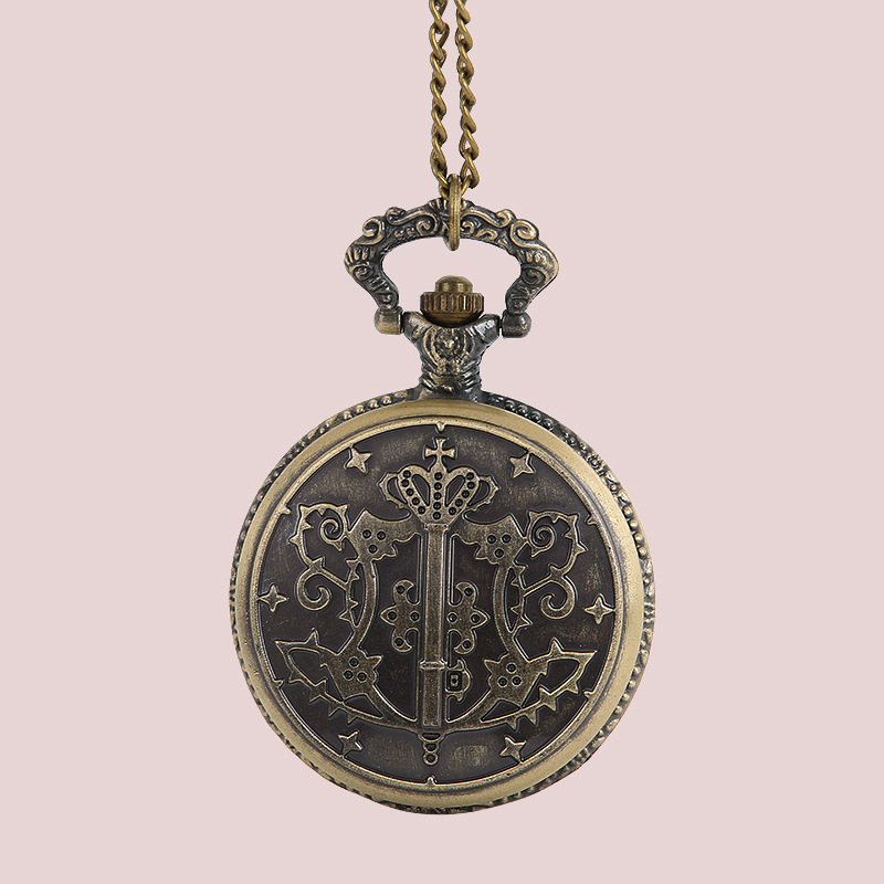 New Bronze Large Magic Wand Retro Magic Academy Classical Magic Wand Carved Pocket Watch 8067