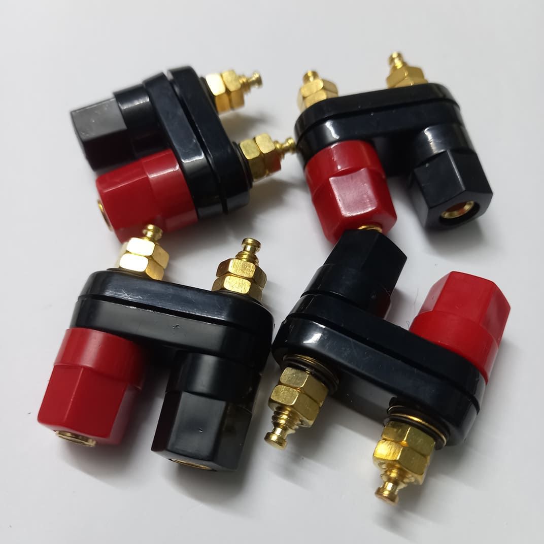 M5 Dual Binding Post Terminals M5 Thread Power Amplifier Speaker Connector 2-Way Banana Plug Jack Socket Red Black Audio Amplifiers 4mm Banana Plug Terminal Electrical Circuitry & Parts. 