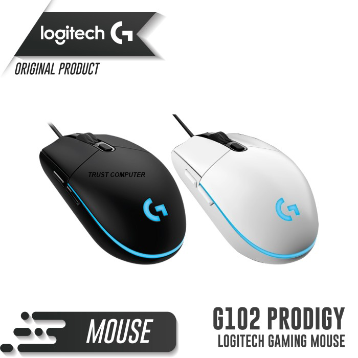 Logitech G102 Light Sync Gaming Mouse with Customizable RGB Lighting, 6 Programmable Buttons, Gaming Grade Sensor, 8 k dpi Tracking,16.8mn Color, Light Weight - Black. 