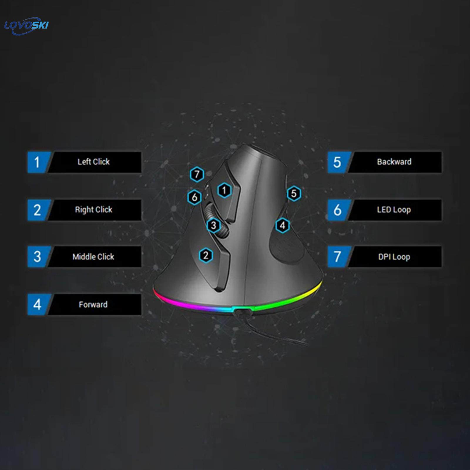 Ergonomic Mouse 6 Buttons with Horizontal Scroll Wheel Multi Purpose Gaming Office DP1 800 12001600. 