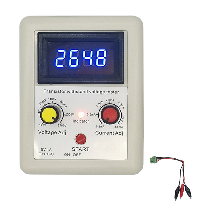 1 Piece Voltage Capability IGBT Transistor Tester Diode MOS Triode LED Voltage Testing Tool Withstand Voltage Tester White+Blue