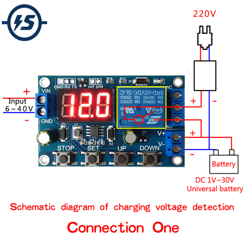 DC 6-40V Battery Charger Discharger Board Undervoltage Overvoltage Protection Board Module Precision Auto Off Module Discharger