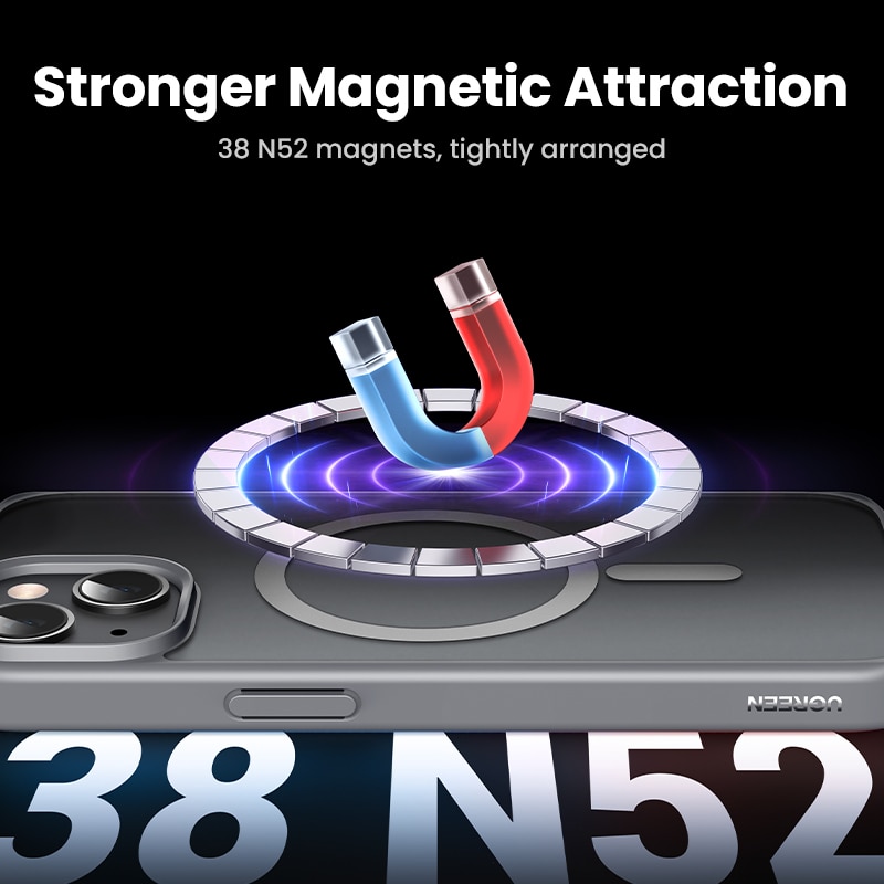 UGREEN Matte Magnetic Case for iPhone 15 Pro Max Cases Shockproof Cover for iPhone 15 Plus 15pro for Magsafe Macsafe Case Alien Alien. 