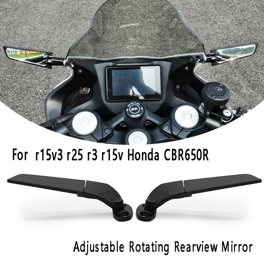 for Honda CBR650R Rearview Mirror-1 pair x rear view mirrors-Black. 