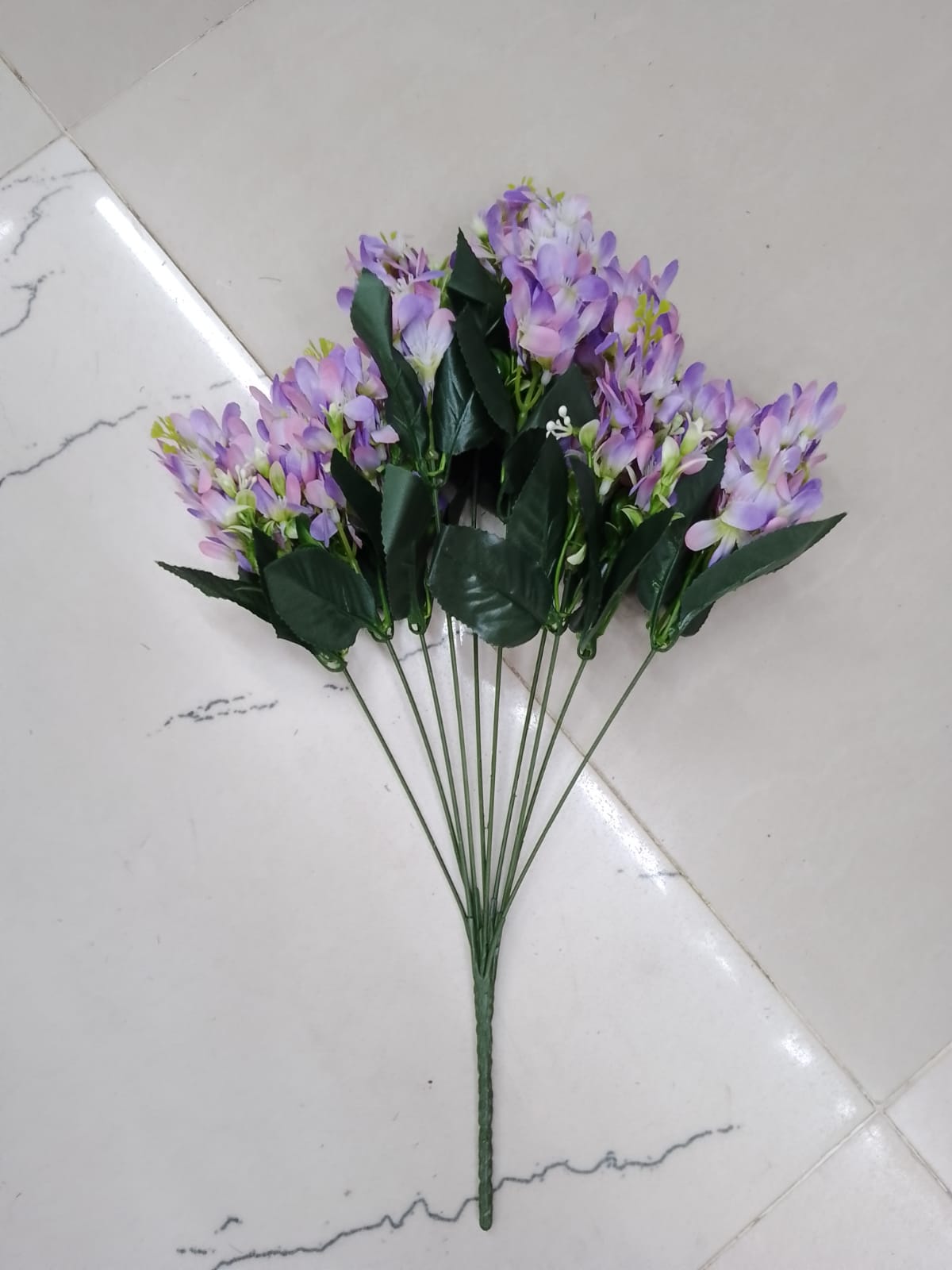 Artificial Plastic mini Grass Flower 1 Stick 14 inc - Long
