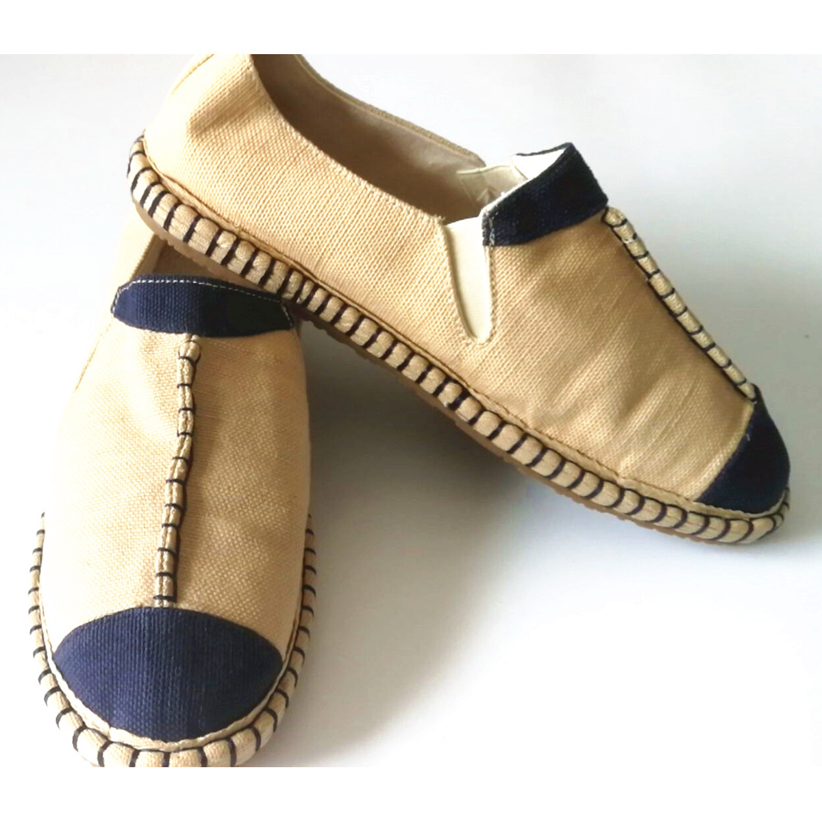 Chinese Style Taoist Shoes Embroidered Cotton and Linen Men's Shoes Rubber Sole Retro Chinese Style Linen Shoes Slip-on Lazy Shoes Cotton and Linen Cloth Shoes. 