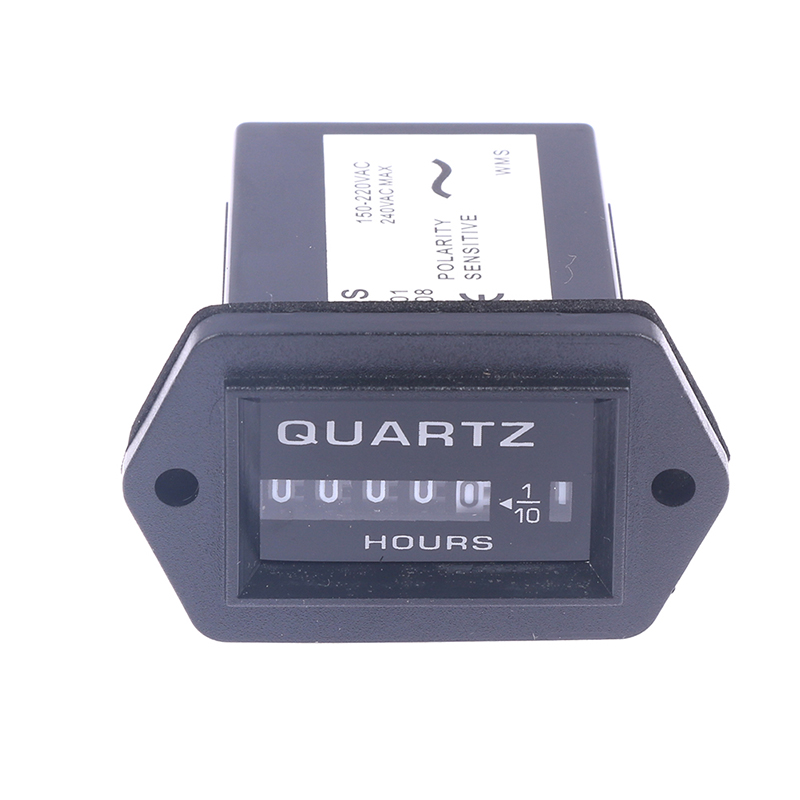 1PC 6 Digits 220V AC Hour Meter,Complete Sealed Quartz Timer Counter 12v-36v dc ac 110v 220v Hudduo. 