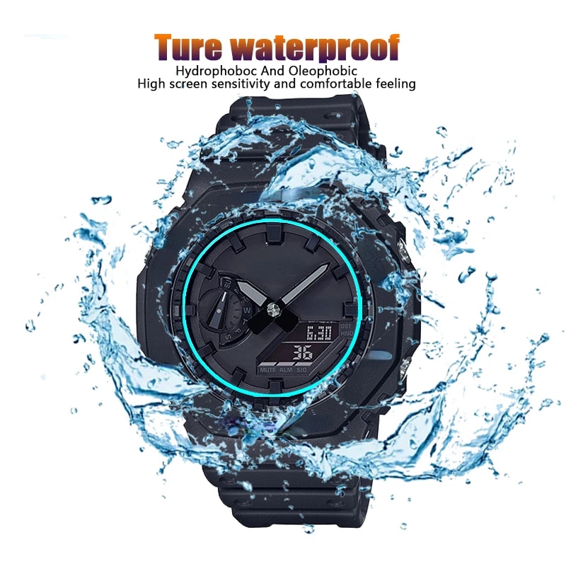 2Pcs 9H Tempered Glass Screen Protector For Casio G Shock GA-2100 GA-2000 GA-2110 GM-2100 GMA-S2100 GA-2200 GA-B2100 GMA-S2100. 