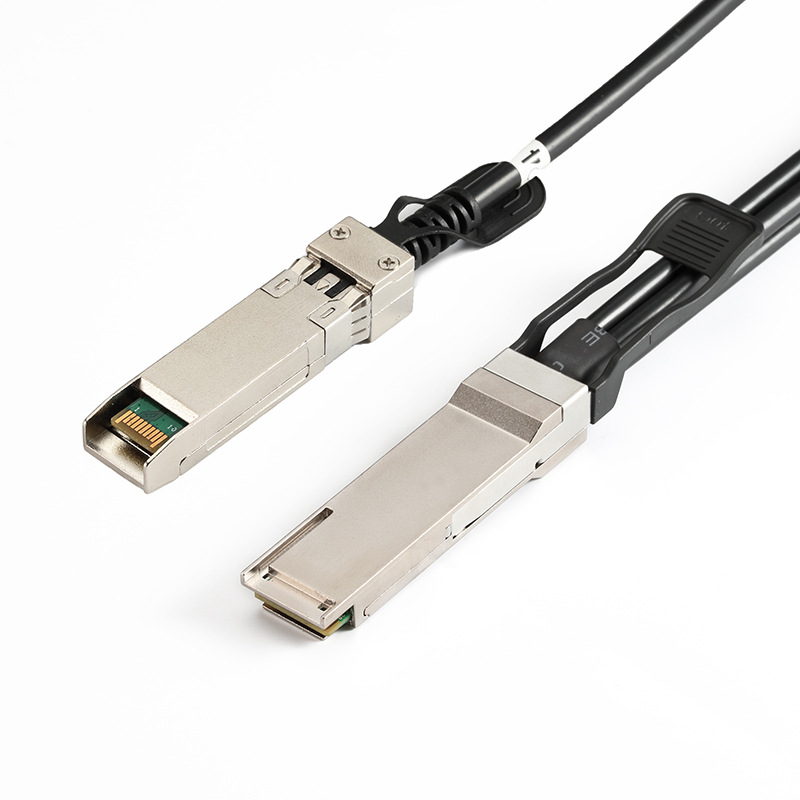 QSFP+40G to 4 x SFP+10G 1M High-Speed Cable Passive Direct Attach Copper Twinax Breakout Cable For Cisco Huawei H3C Optic Switch. 