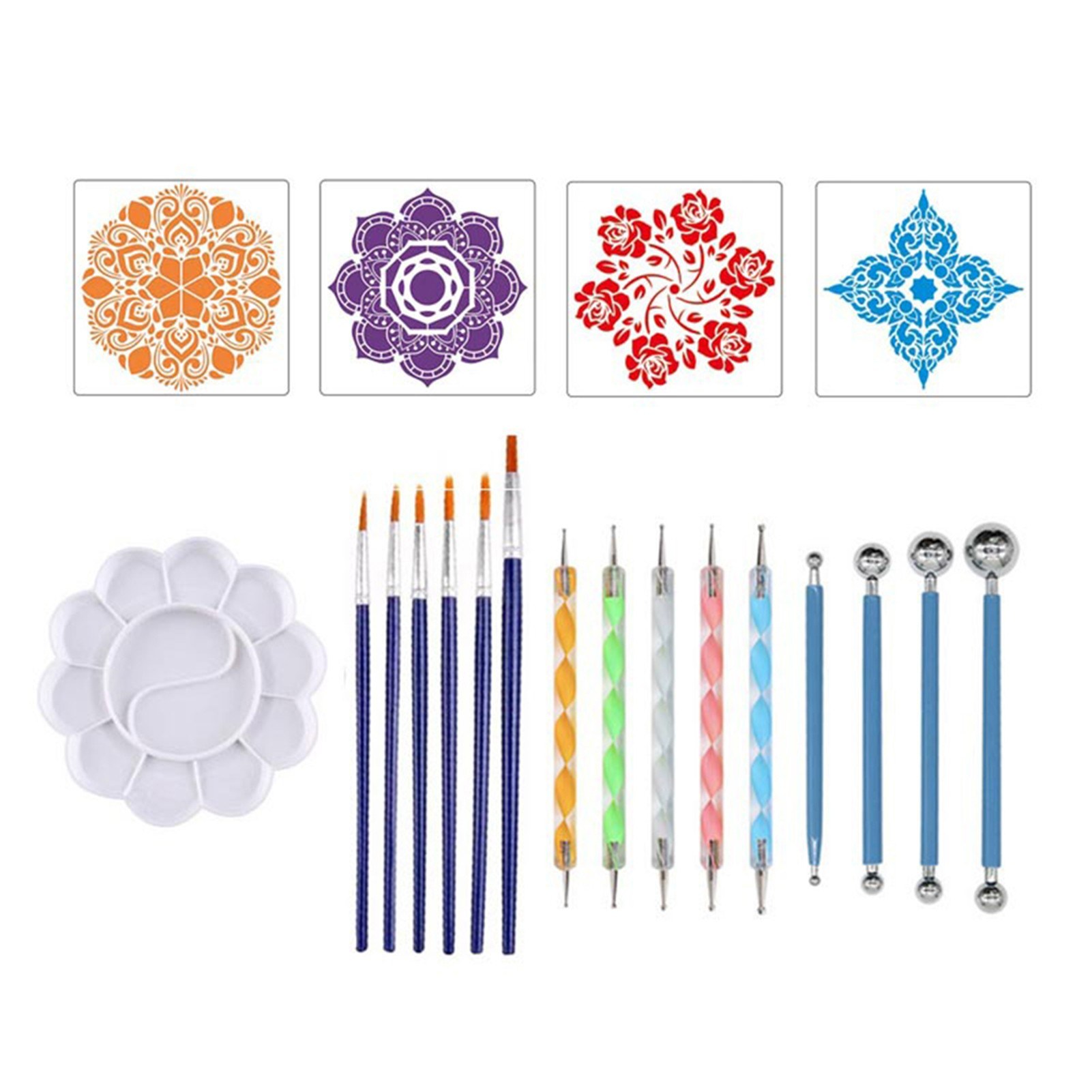 20 Piece Set Mandala Dotting Tools DIY Painting Stencils Ball